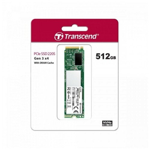 Твердотельный диск 512GB Transcend MTE220S, 3D TLC NAND, M.2, PCI-E 4x [ R/W - 2800/3500 MB/s]